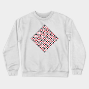 Suits of playing cards. Crewneck Sweatshirt